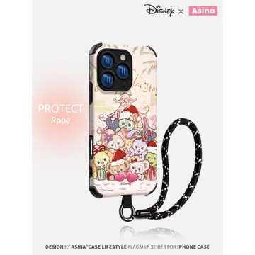 圣誕樹達菲適用蘋果17手機殼新款15Promax全包卡通14Pro防摔聯名16Promax原創ip13仿皮帶掛繩15Pro高級新年新