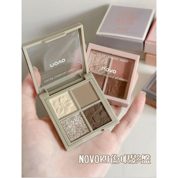 【台灣現貨✨】NOVO 櫻花物語四色眼影盤 大地色眼影盤 珠光眼影盤 櫻花眼影盤 珠光啞光眼影