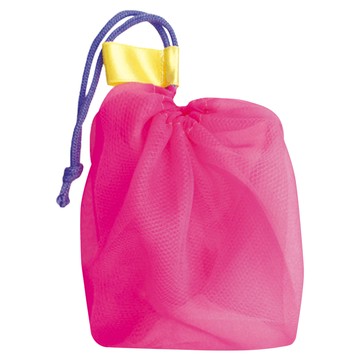 ISHIHARA 石原商店奶油泡泡網 雙層立體網袋 附吊帶  桃粉色  1個