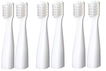 日本(6入) 國際牌 Panasonic 迷你電動牙刷 極細刷毛ew0966 - W 替換刷頭