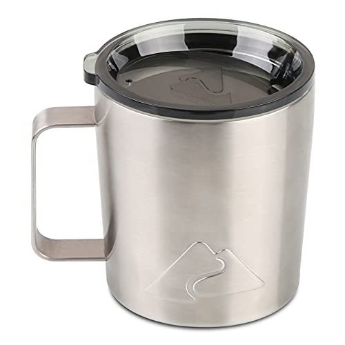 YETI oz Insulated Coffee Mug with Lid, Stainless Steel, Double Wall Vacuum In