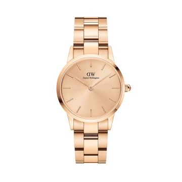 Daniel Wellington DW 手錶 ICONIC LINK UNITONE 28mm精鋼錶-特調玫瑰金DW00100401