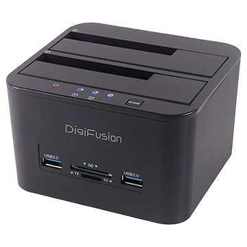 DigiFusion 伽利略 USB3.1 Gen1 雙SATA SSD硬碟拷貝機  黑色  1個