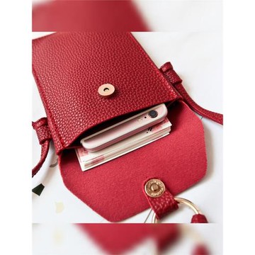 裝兩個手機的套版單肩包二層斜跨手機包女士包包簡約休閑零錢小包