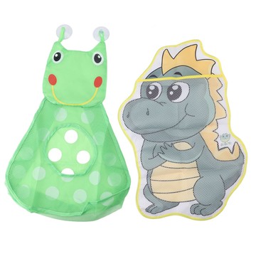 [waroom01] 2 件套沐浴玩具網袋浴缸網架兒童浴室裝飾臥室汽車儲物恐龍青蛙圖案