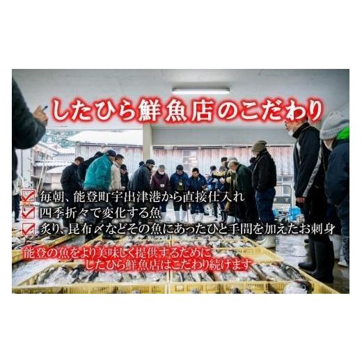 ふるさと納税 石川県 能登町 能登の鮮魚を捌いてお届け！旬の刺身盛り合わせセット（3人前）