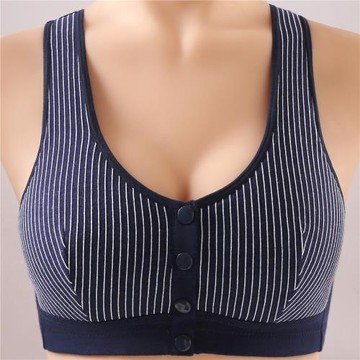 中老年媽媽內衣女士舒適柔軟前扣聚攏美背文胸無鋼圈純棉大碼胸罩