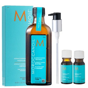 【MOROCCANOIL 摩洛哥優油】優油100ml+優油MINI組(優油10ml+輕優油10ml) 台灣專櫃貨