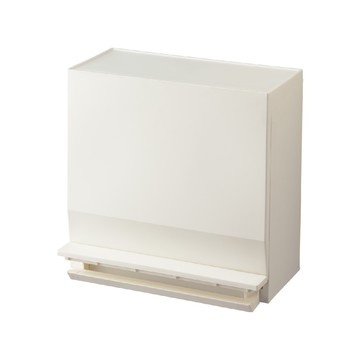 SOLOW系列 多功能抗菌單層收納櫃垃圾桶 22.5L白色