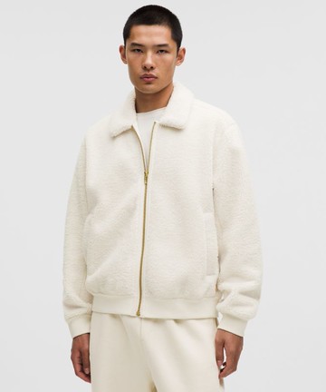 Lunar New Year Textured Fleece Bomber Jacket Size Medium