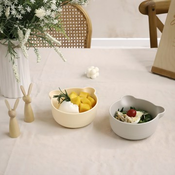 Ahtty home 小森林 熊熊點心碗 兩件組 L號  1組  奶油、奶油