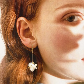 櫻花925純銀耳環 花卉耳環 珍珠耳環 純銀飾物 日本風格耳環