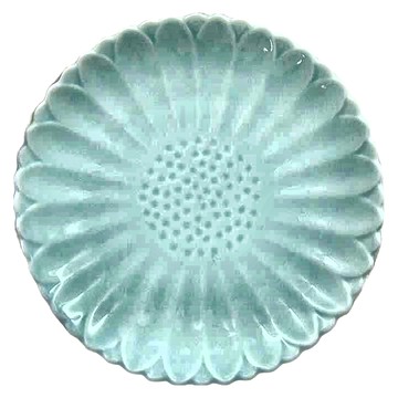 石丸波佐見燒 八重菊小盤 天空藍  12.5 x 12.5 x 1.7cm  1個