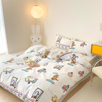【富山商店 × 氧氣實驗室】原創可愛卡通游樂園純棉四件套