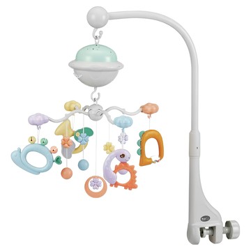 KU.KU Duckbill 酷咕鴨 投射聲光旋轉音樂鈴 360°旋轉手搖鈴玩具 輕柔音樂 胎內音模式 0個月以上適用 多色  投射聲光旋轉 多色  1個