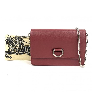 burberry紅色山羊皮鍊條包