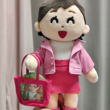 ⭐夏季新品插畵小人高顔值爆款日本女人毛絨公仔衣服可脫