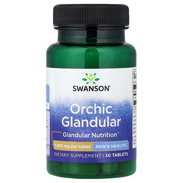 Swanson Vitamins, 睾丸腺體，男性健康，1,000 毫克，30 片