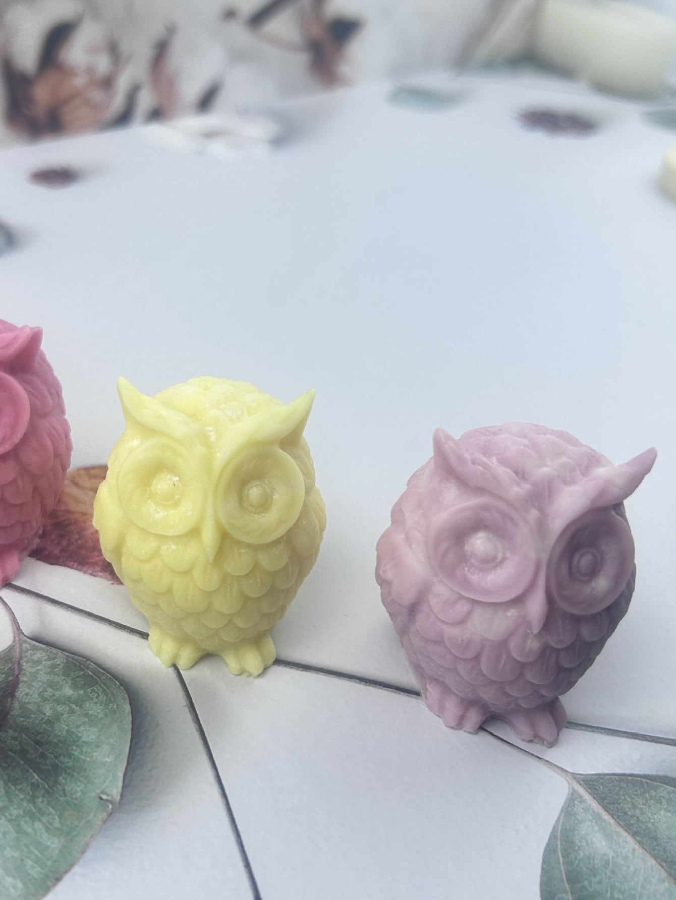 1個 3D フクロウ形 シリコン型 用 DIY メイキング キャンドル オーナメント フレグランス 石材 樹脂 工芸品