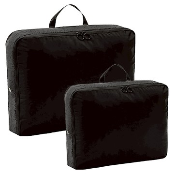 好物良品 可水洗立體外套衣物壓縮收納袋  小款30 x 40 x 12cm + 大款30 x 40 x 18cm  黑色