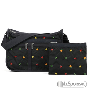LeSportsac - Standard 限定刺繡款雙口袋A4大書包-附化妝包 (水果百匯)