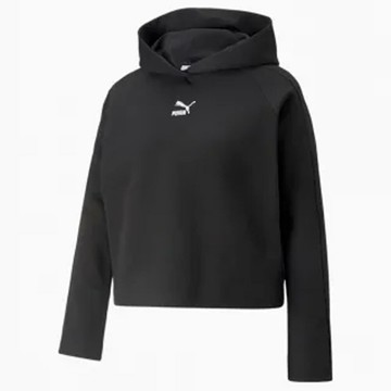 【全館滿額折】 Puma 黑色 LOGO 帽T 長袖 連帽上衣 女款 H5240【新竹皇家 53826701】