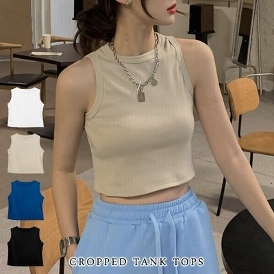 タンクトップ レディース 春 夏 春夏 白 黒 クロップド丈 インナー 無地 ショート丈 トップス ホワイト ブラック ネイビー ベージュ 代 通販 Lineポイント最大get Lineショッピング