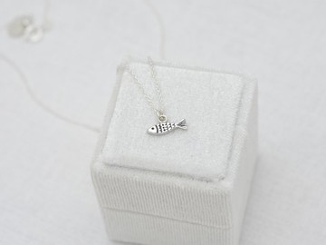 小魚 | 細項鍊 925純銀 鎖骨鍊 可愛動物 手工銀飾 情人禮物