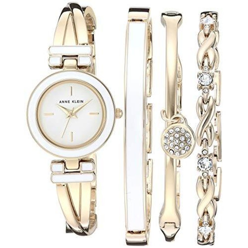 ANNE KLEIN アンクライン Premium Crystal Dial Watch レディース 腕時計 シルバー クリスタル クォーツ