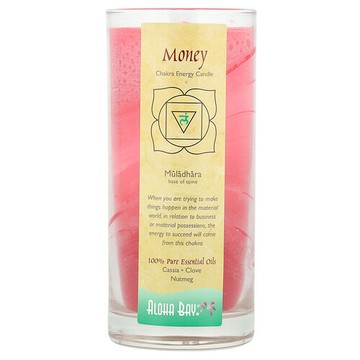 Aloha Bay, 脈輪能量蠟燭，財富，11 盎司