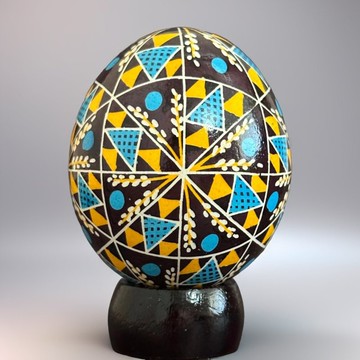 烏克蘭復活節彩蛋 純手工彩繪雞蛋殼 胡特爾式彩蛋