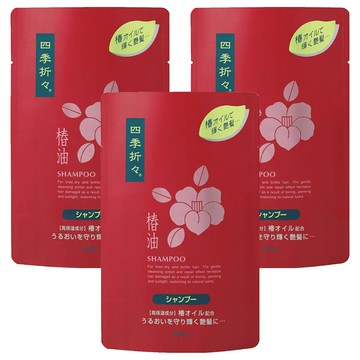 KUMANO 熊野油脂 四季山茶花洗髮精補充裝  450ml  3包
