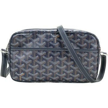 GOYARD 高雅德 Cap-Vert PM 塗層帆布圖騰斜背相機包(深藍)