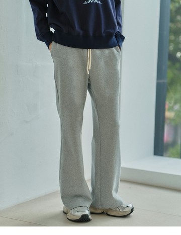 舒柔休閒微喇長褲(麻灰)-女【暖陽絨】