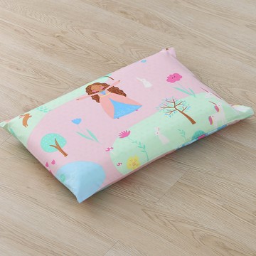 兒童枕套1入 防蹣抗菌 莉雅公主 美國棉授權品牌[鴻宇]台灣製2391