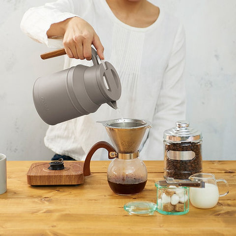 電気ポット かわいい おしゃれ コンパクト 電気ケトル 保温機能付き 温度設定 Mosh 電気ケトル M Ek1 アイボリー 通販 Lineポイント最大1 0 Get Lineショッピング