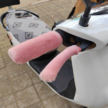 保羅冬季手把套保暖電動車電瓶車三輪通用車把套加熱毛絨護手防滑