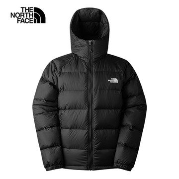 The North Face 官方旗艦 北面男款黑色舒適保暖連帽羽絨外套｜7W7GJK3