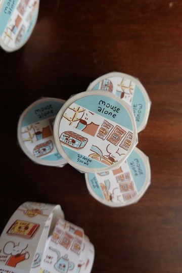 Mouse alone // Label stickers