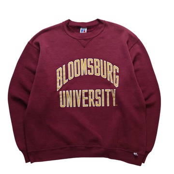 90s 美國製 Russell Bloomsburg University 酒紅色大學tee