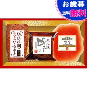 お歳暮米久 豚ひれ肉のやわらかローストポーク＆ローストビーフ＆生ハムセット お歳暮 お年賀 冬ギフト(ＳＤ－３７０)