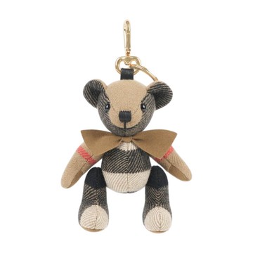 BURBERRY Thomas 泰迪熊領結造型吊飾Key圈(經典米色)
