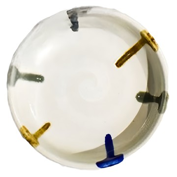 日本製 陶瓷深皿  340mL  17.5 x 4.5cm  米色  1個