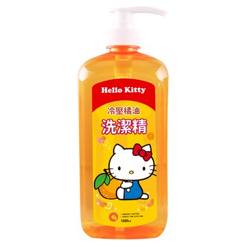 AKIRA 御衣坊 HELLO KITTY 橘油濃縮洗潔精 添加冷壓橘油 泡沫細緻易沖洗 中性溫和配方  1L  1瓶
