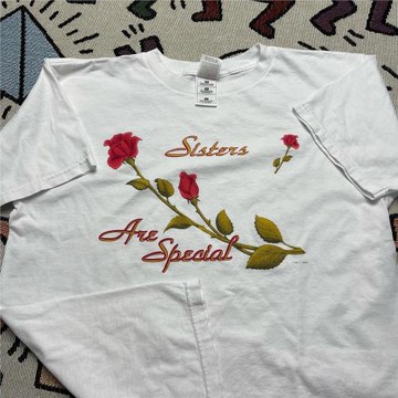 學院風韓范溫柔短袖純棉設計感玫瑰字母印花休閑清新寬松T恤純棉