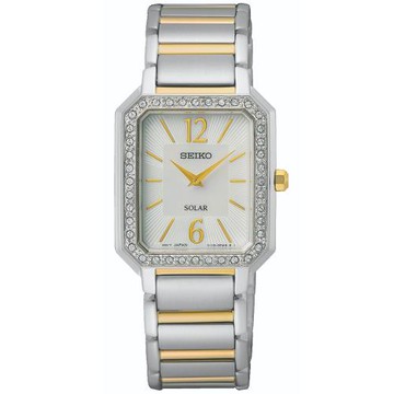 SEIKO精工 CS系列 太陽能 方形晶鑽腕錶 V115-0DE0GS/SUP466P1