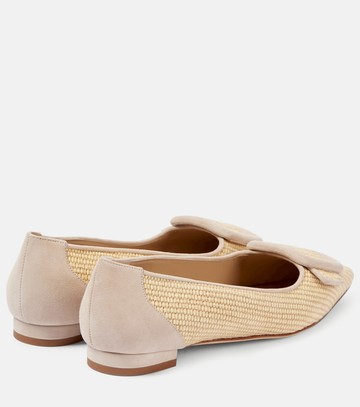 Manolo Blahnik Maysalepumpflat raffia ballet flats
