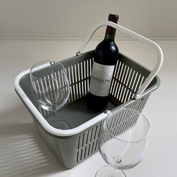 多件優惠-方形M號 13L多功能野餐提籃 戶外提籃 購物籃 台灣製