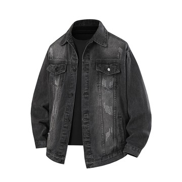 【夏季爆款】休閒大碼複古潮流立體剪裁做舊牛仔外套夾剋J5182-P68【特價】