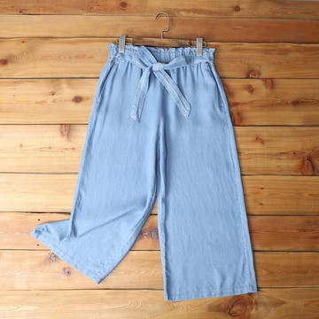 超值外貿天絲闊腿褲女款夏季薄款寬松直筒牛仔褲高腰休閑褲垂墜感